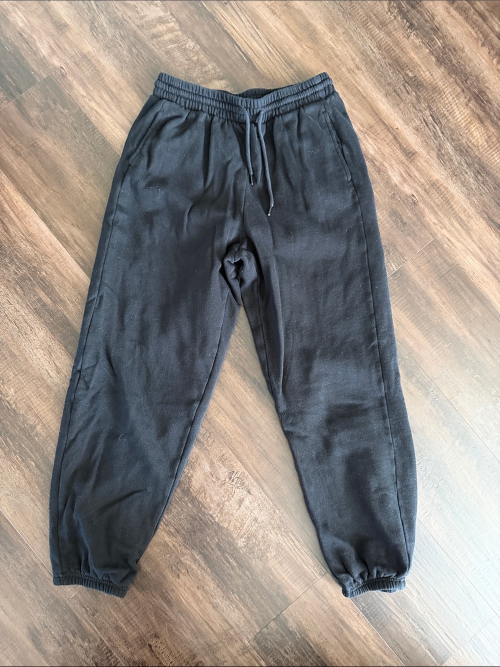 Old Navy Black Fleece Jogger Pants with Drawstring
